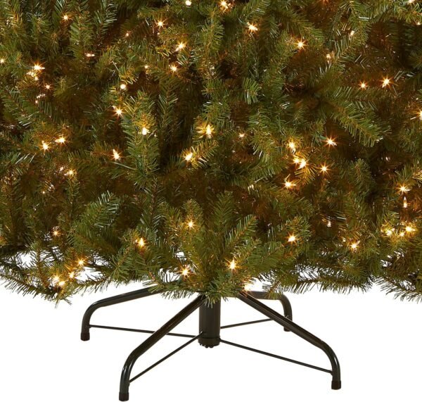 National Tree Company Pre-Lit Artificial Full Christmas Tree, Green, Dunhill Fir, White Lights, Includes Stand, 9 Feet - Image 4