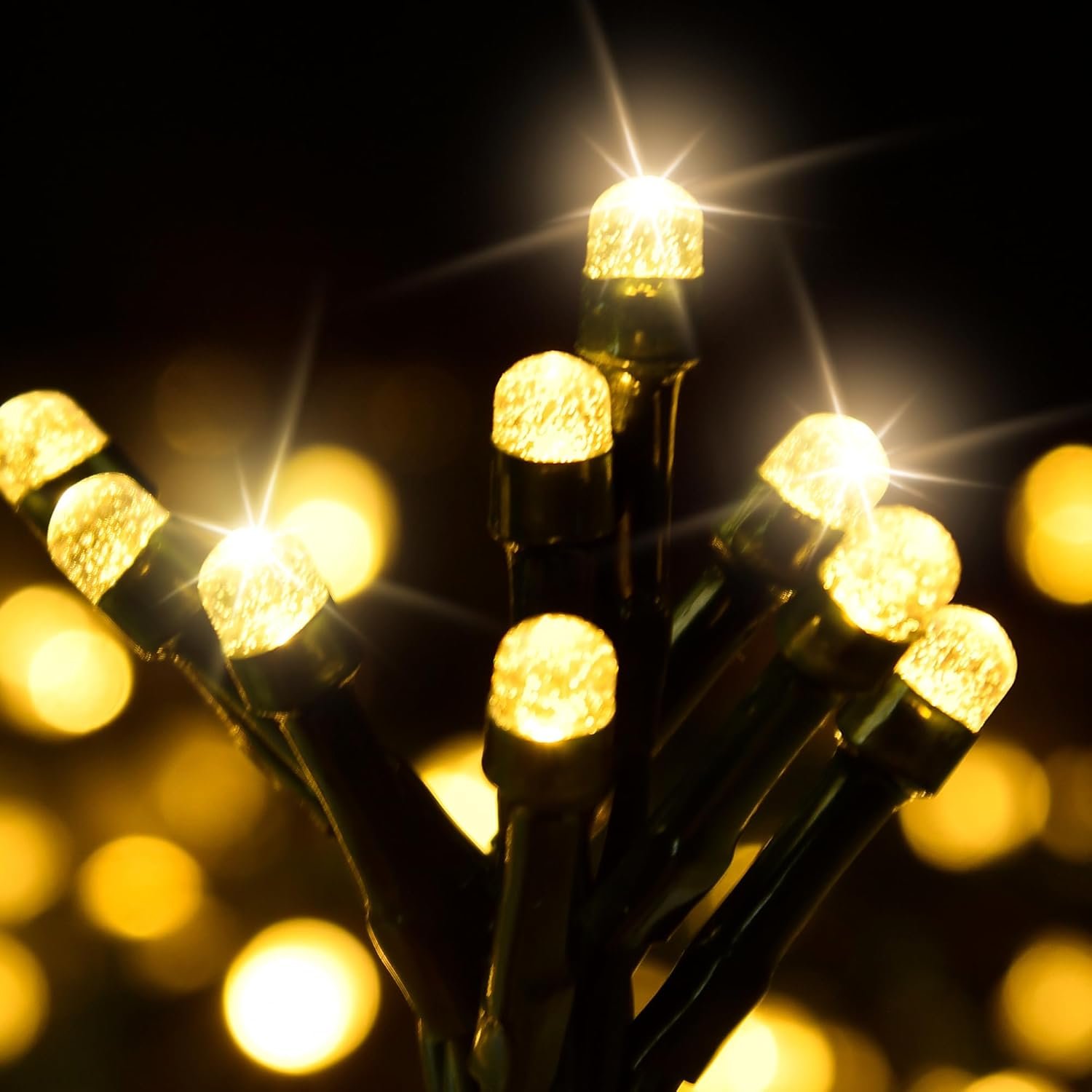 ULG Upgraded 2-Pack 152FT 400 LED Christmas String Lights, Extendable Waterproof Fairy Lights with Memory Function, 8 Modes, Bubble Bulbs, Warm White, Adapter Included for Indoor/Outdoor Decor - Image 8