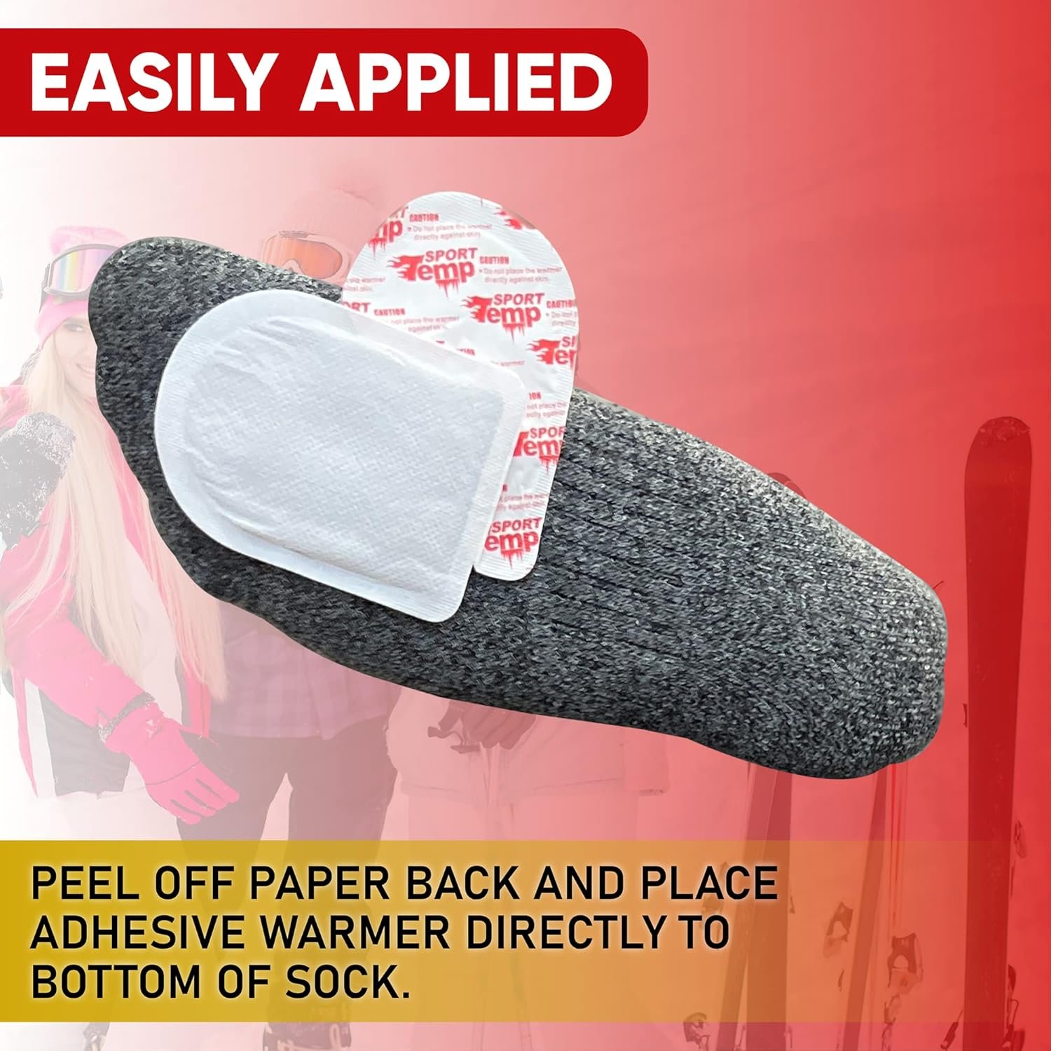 Toe Warmers - Up to 10 Hours of Heat, Easily Apply with Adhesive - Ultra Thin, Easy, All Natural - Air Activated, Odorless Hot Toe Warmers - Sport Temp - Image 8