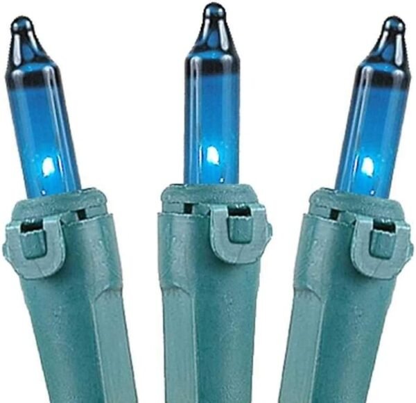 Novelty Lights 100 Light Teal Christmas Mini String Light Set, Green Wire, Indoor/Outdoor UL Listed, 50' Long - Image 5