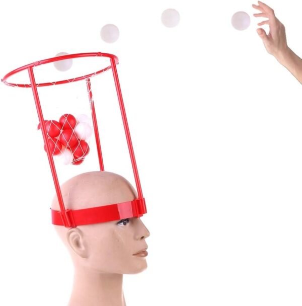2 Pack Head Hoop Basketball Party Game for Kids and Adults, Adjustable Basket Net Headband with 20 Balls for Carnival Party Birthday Party Family Indoor Outdoor Game - Image 4