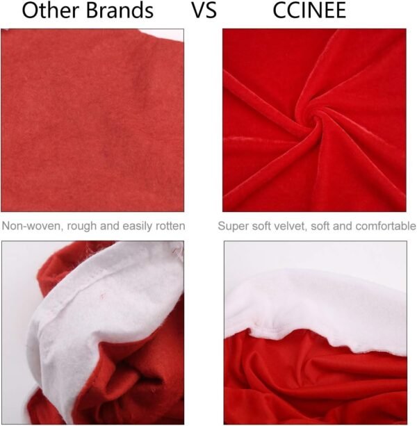 4pc Red Hat Dining Chair Slipcovers,Christmas Chair Back Covers Kitchen Chair Covers for Christmas Holiday Festival Decoration - Image 4