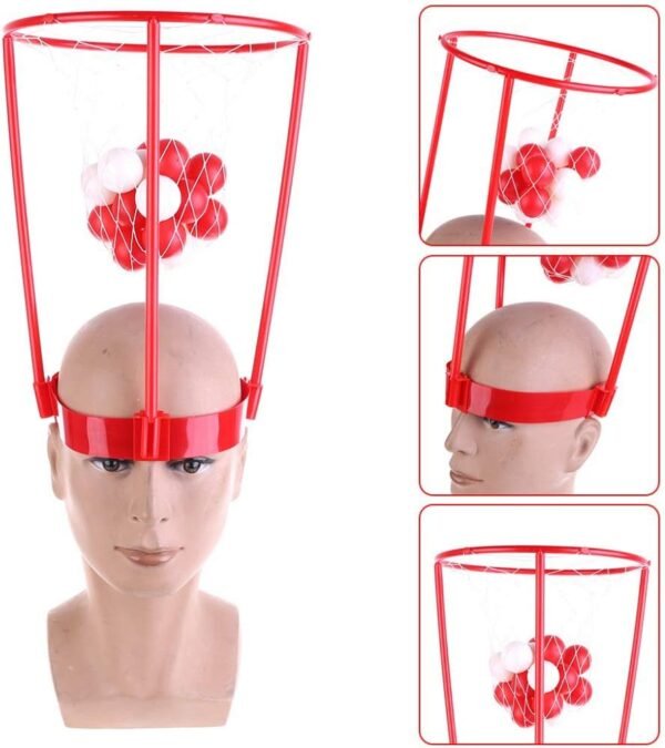 2 Pack Head Hoop Basketball Party Game for Kids and Adults, Adjustable Basket Net Headband with 20 Balls for Carnival Party Birthday Party Family Indoor Outdoor Game - Image 5