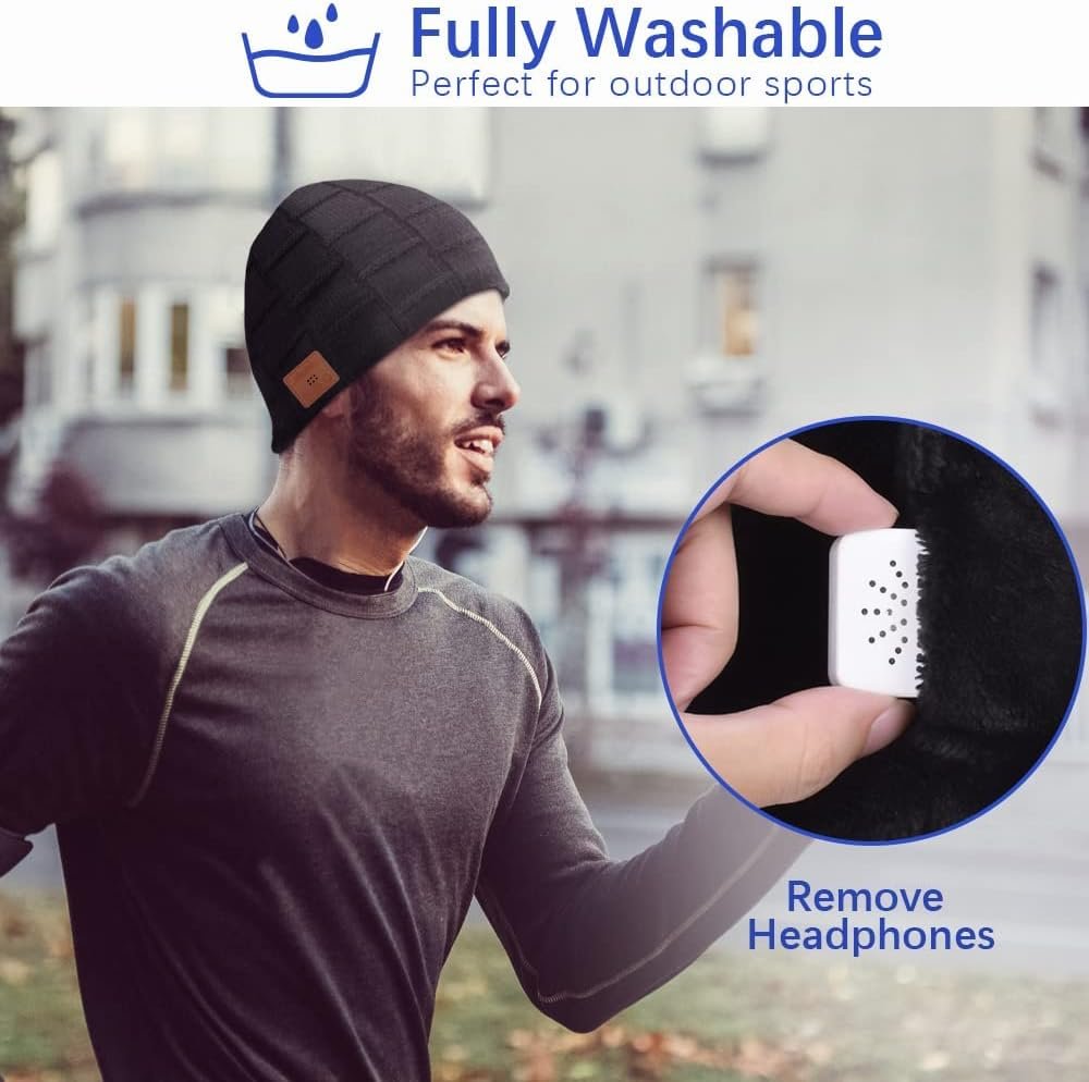 EverPlus Bluetooth Beanie for Men Hat Women Men Gifts Stocking Stuffers Adults - Image 7