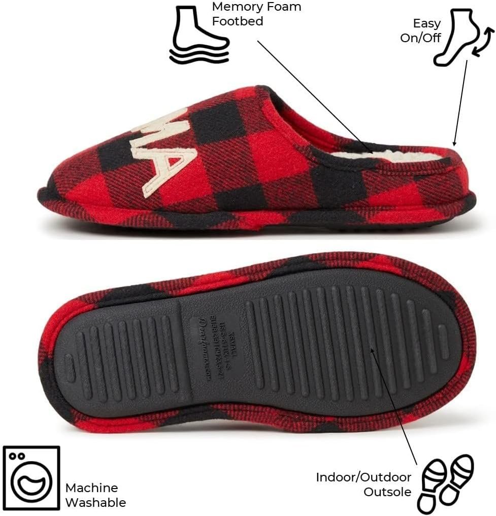Dearfoams Women’s Christmas Gifts for Mom Cute Matching Family Pajama Mama Bear Slipper - Image 5