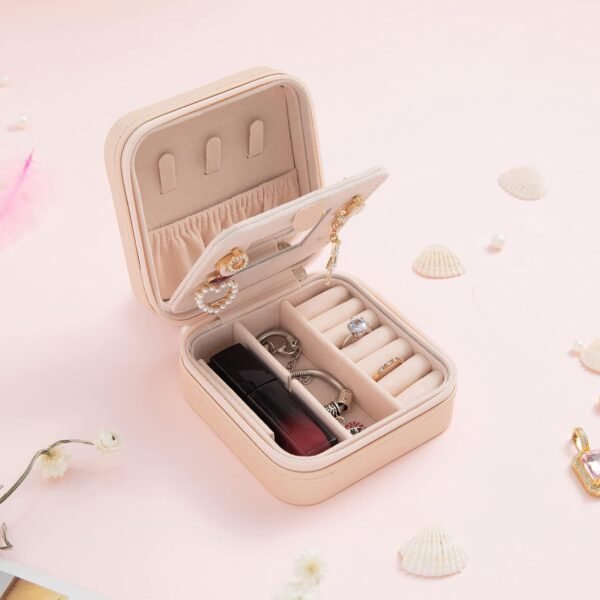 KElofoN Travel Jewelry Case and Organizer with Mirror - Gift for Women and Girls - Image 7