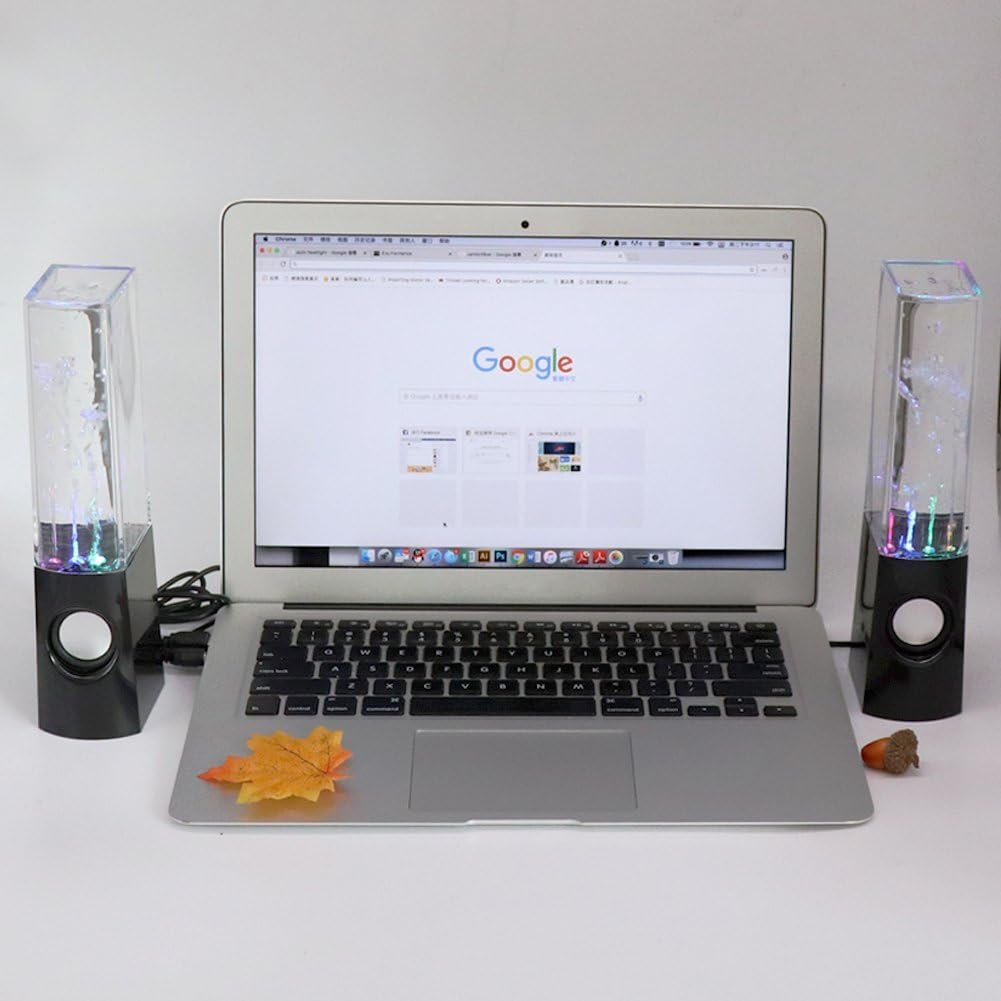 Aolyty Colorful LED Water Speaker with Dancing Fountain Light Show Sound for PC, MP3 Player, Laptops, Smartphone Black - Image 6