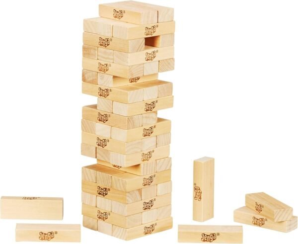 Hasbro Gaming Jenga Wooden Blocks Stacking Tumbling Tower Game | Party Games for Kids & Families | Christmas Stocking Stuffers | Ages 6+ (Amazon Exclusive) - Image 3