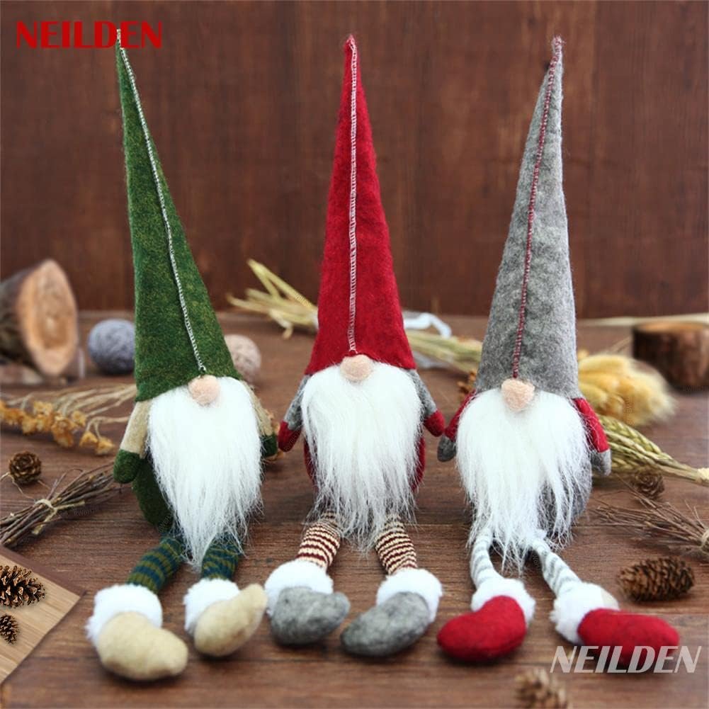 3pcs New Christmas Decoration Long Legs Rudolph Doll Christmas Children Gift Hotel mall Window Decoration - Image 4