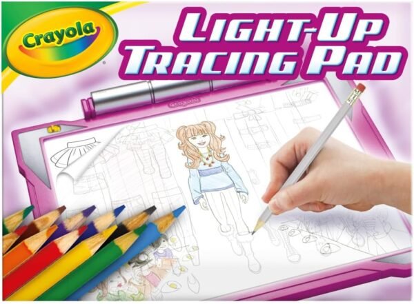 Crayola Light Up Tracing Pad - Pink, Art Kit for Kids, Kids Toys & Games, Light Box, Holiday Gifts for Girls & Boys, 6+ [Amazon Exclusive] - Image 2