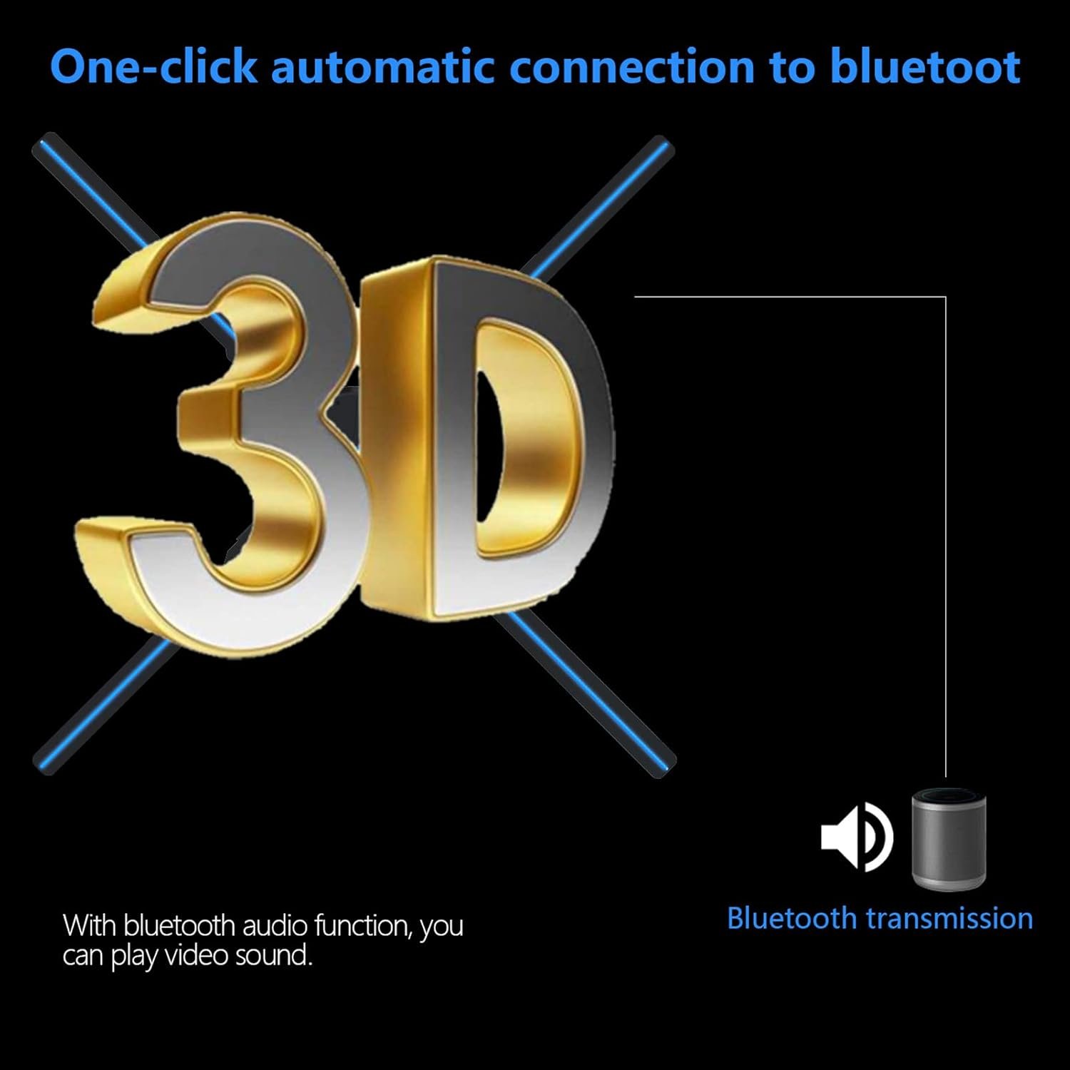 3D Hologram Fan, 52cm 3D Hologram Projector HD LED Holographic Christmas Tree Advertising Display with Remote Bluetooth WiFi,700 Video Library for Business,Bar,Halloween Missyou 20.5 Inch - Image 7