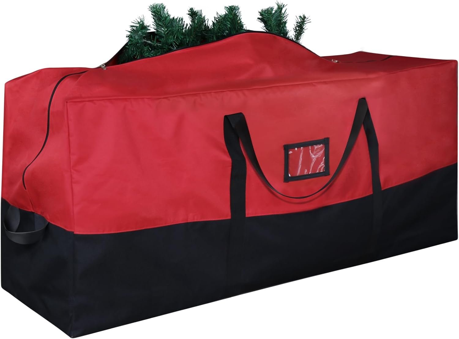 Christmas Tree Storage Bag, Fits Up to 7.5 Ft Artificial Trees, Heavy-Duty Waterproof Storage Bags with Reinforced Handles, Dual Zippers & Card Slot, 600D Oxford Extra Large Moving Bags - Image 2