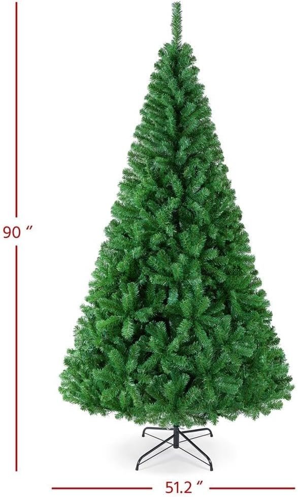 Yaheetech 7.5ft Artificial Full Spruce Christmas Tree, Artificial Xmas Tree with 1011 PVC Branch Tips and Foldable Metal Stand for Home, Party, Office Decoration, Holiday Décor Indoor & Outdoor, Green - Image 5