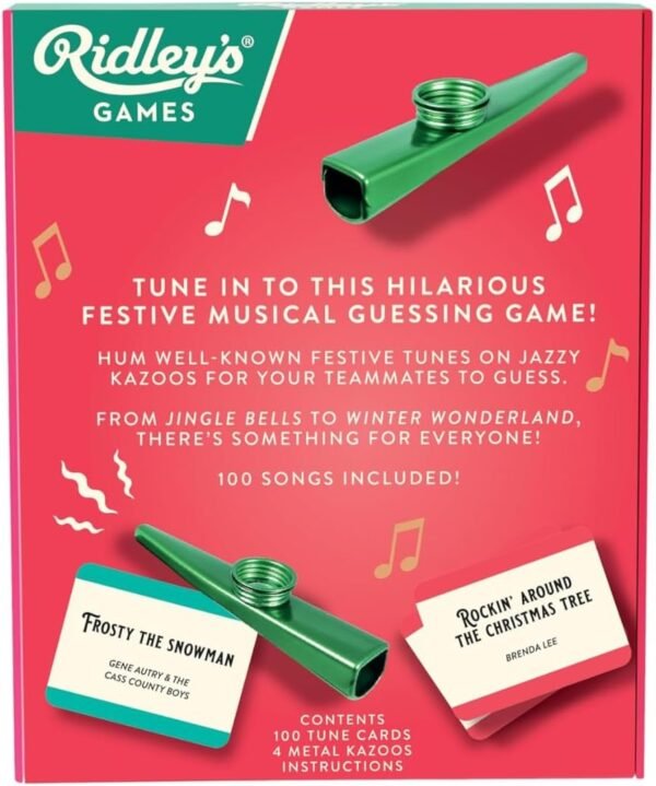 Ridley's Kazoo That Festive Tune | Holiday Game for The Family | No Musical Talent Required | Includes 4 Kazoos and 100 Festive Songs - Image 8
