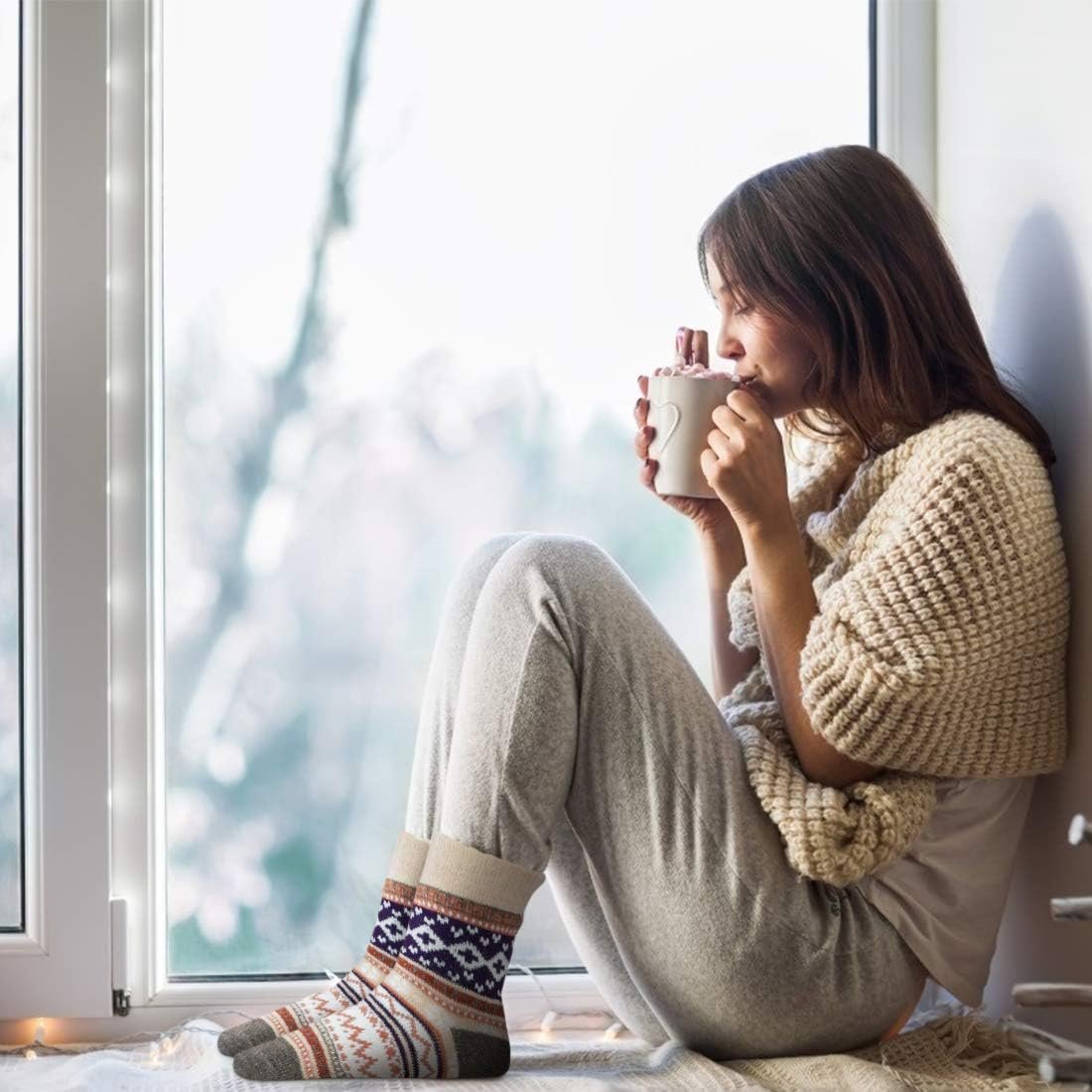 FYC Women Socks Winter - Gifts for Women - Warm Thick Soft Wool Socks Christmas Gifts Socks Cozy Crew Socks - Image 7