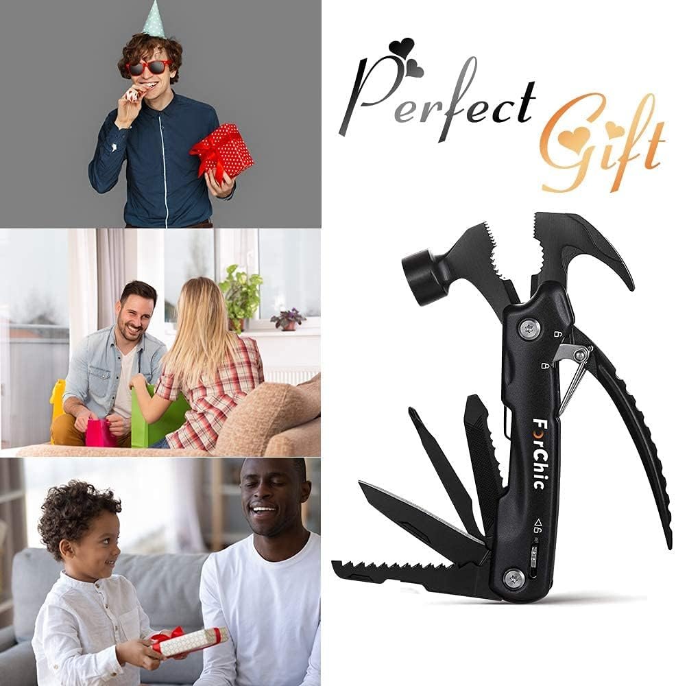 12 in 1 Hammer Multitool, Stocking Stuffers for Adults, Mens Gifts for Christmas, White Elephant Gifts for Adults, Christmas Gifts for Men, Dad, Him, Grandpa, Husband, Boyfriend - Image 7