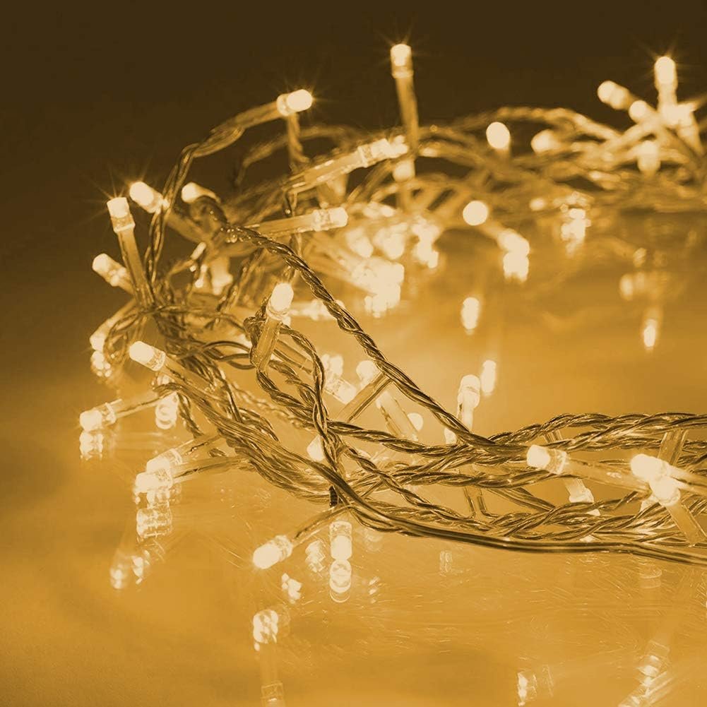 Twinkle Star 200 LED String Lights, 66 ft Plug in String Lights 8 Modes Waterproof for Indoor Outdoor Christmas Tree Wedding Party Bedroom Warm White - Image 6
