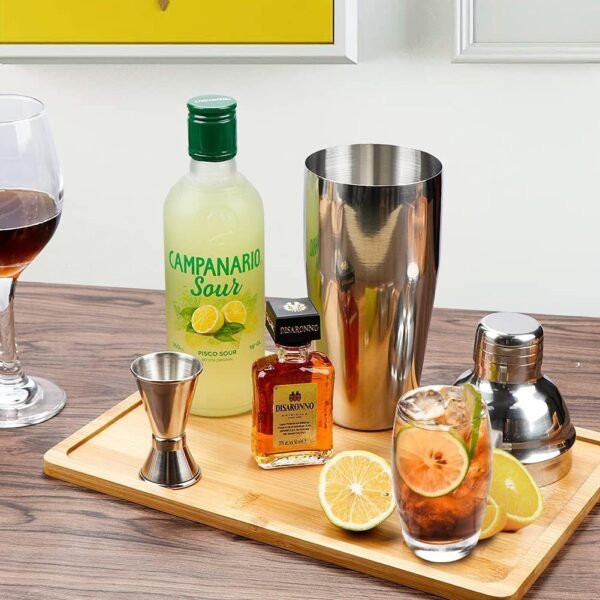 Vabaso Bartender Kit, Cocktail Shaker Set for Mixed Drink Home Bar, 25oz Professional 18/8 Stainless Steel Bar Tool Set with Cocktail Recipes Booklet, Father's Day - Image 6