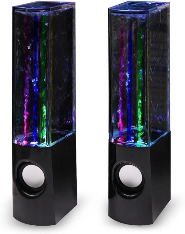 Aolyty Colorful LED Water Speaker with Dancing Fountain Light Show Sound for PC, MP3 Player, Laptops, Smartphone Black - Image 2