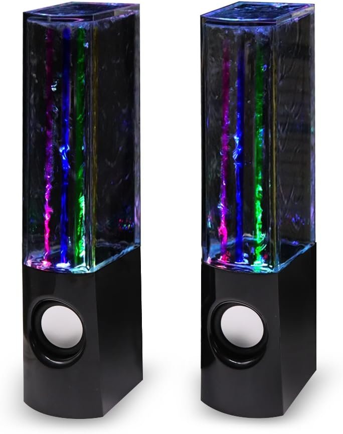 Aolyty Colorful LED Water Speaker with Dancing Fountain Light Show Sound for PC, MP3 Player, Laptops, Smartphone Black - Image 2
