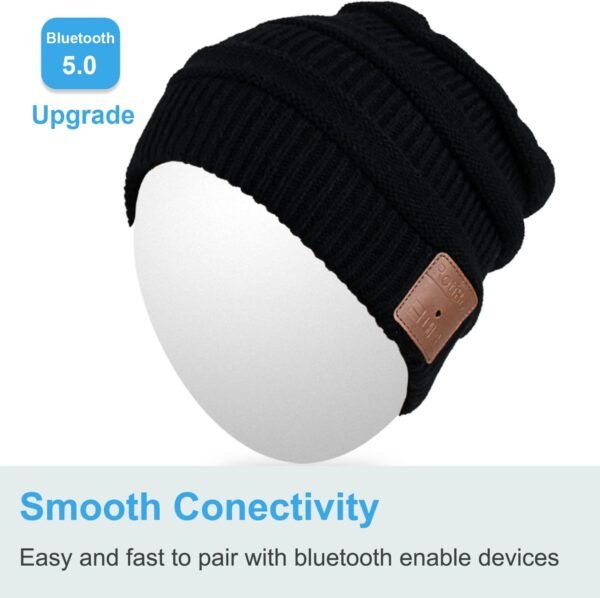 Rotibox Washable Bluetooth Beanie Hat with Wireless Stereo Over Ear Headphones Headsets Earphone Speaker Hands Free - Image 4