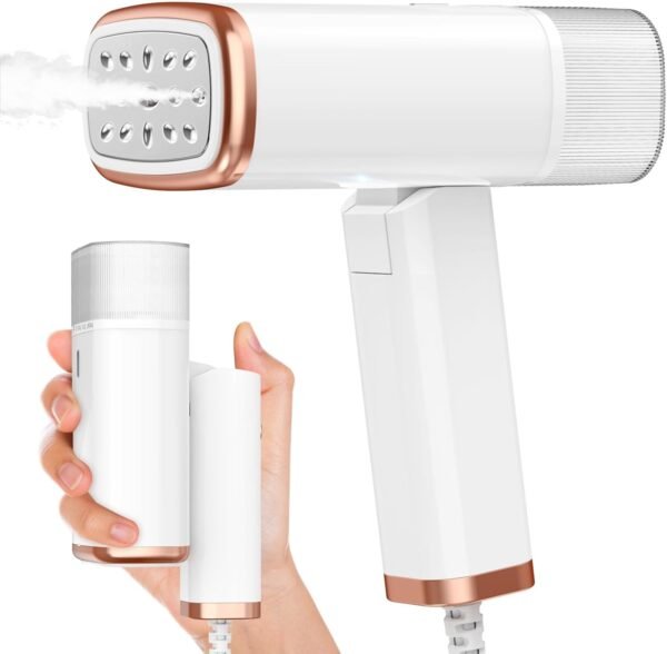 Portable Handheld Steam Garment Steamer Foldable: Effortless Wrinkle Clothes Steam Iron Removal 20-Second Fast Heat-up, 1200W, 120ml Water Tank for Home & Travel (120V Only, Not for Europe) - Image 2