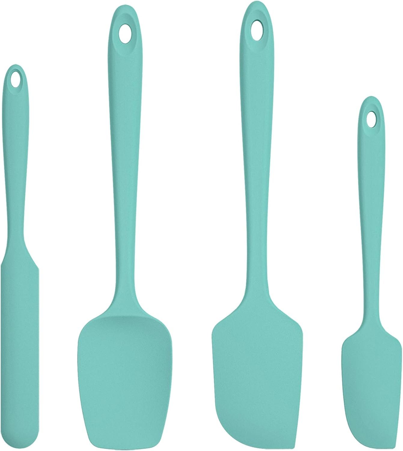 U-Taste Silicone Spatula Set with 600 Degrees Fahrenheit Heat Resistant (Teal/Aqua Sky) - Image 2