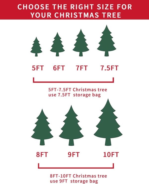 Upright Christmas Tree Storage Bag 7.5 Ft, Christmas Tree Storage Bag 7 Foot Tree,Christmas Tree Bag 6ft,Xmas Tree Storage Bag,Christmas Tree Container Storage,Christmas Tree Storage Box,Xmas Tree Bag - Image 10