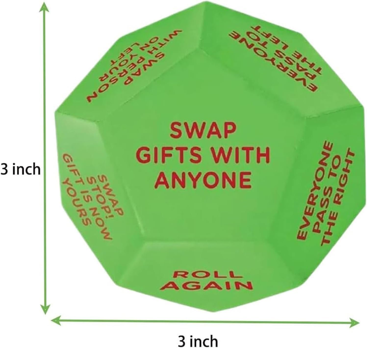 Santa Swap Gift Exchange Dice, 2025 New Exchange Dice Game, Santa Swap Gift Exchange Oversized Die,12 Different Sides, Christmas Party Gift Exchange Dice Game - Image 5