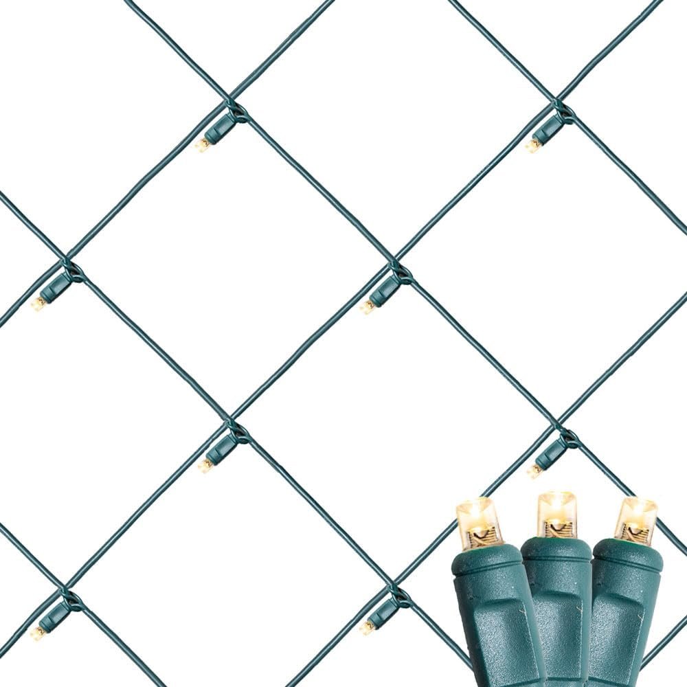 Novelty Lights 4x6 Net Lights (Set Of 100) Warm White LED Net Lights For Bushes Commercial Grade Construction, Single Fused Non-Removeable LED Bulb, Net Lights For Bushes Green Wire (Warm White) - Image 3