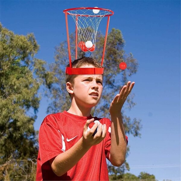 2 Pack Head Hoop Basketball Party Game for Kids and Adults, Adjustable Basket Net Headband with 20 Balls for Carnival Party Birthday Party Family Indoor Outdoor Game - Image 7