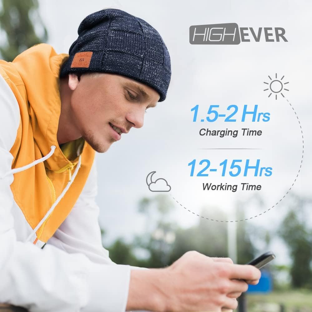 HIGHEVER Bluetooth Hat - Stocking Stuffers Gifts for Men Women - Image 5