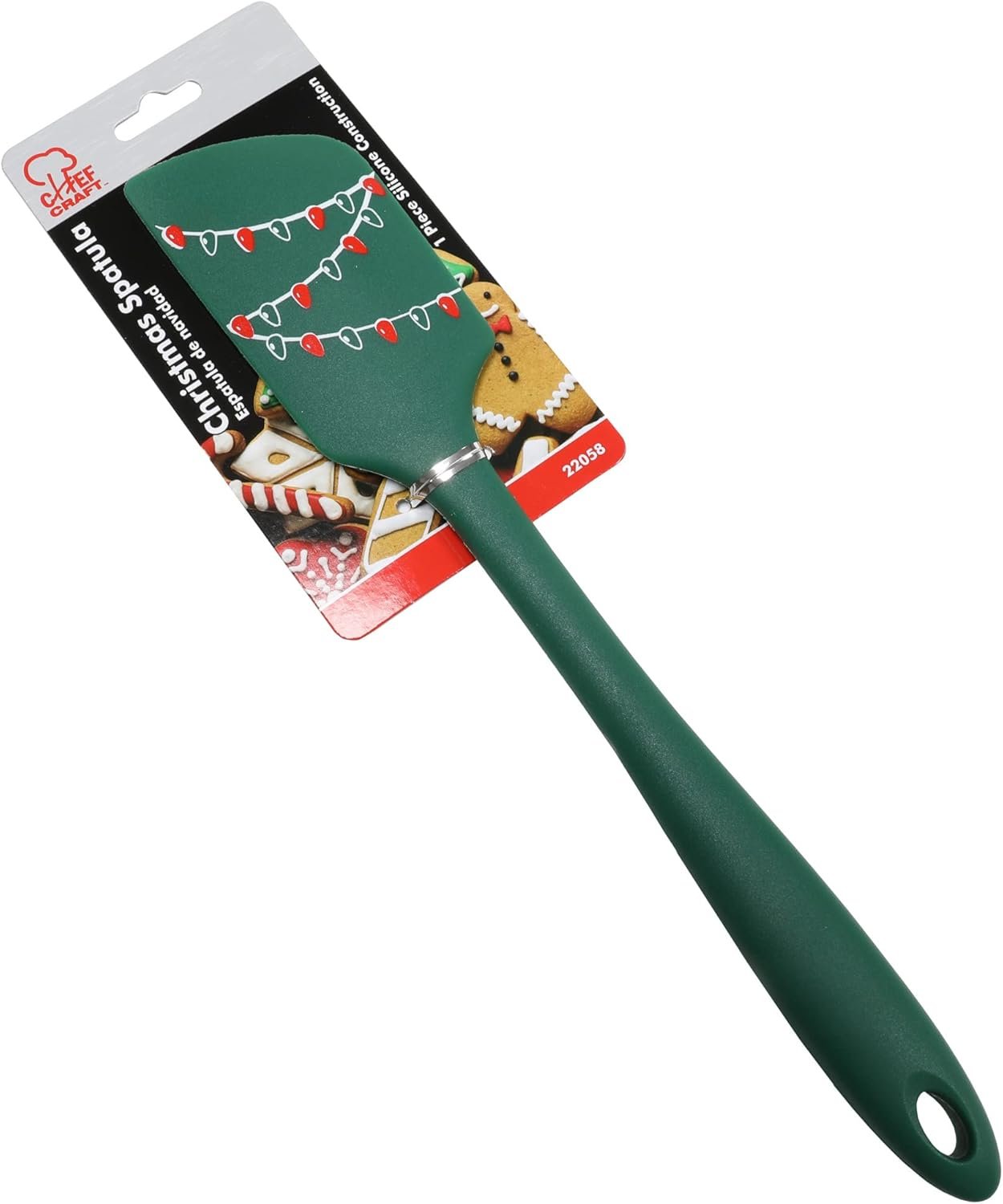 Chef Craft Select Silicone Christmas Spatula, 11 inches in length, Green - Image 2