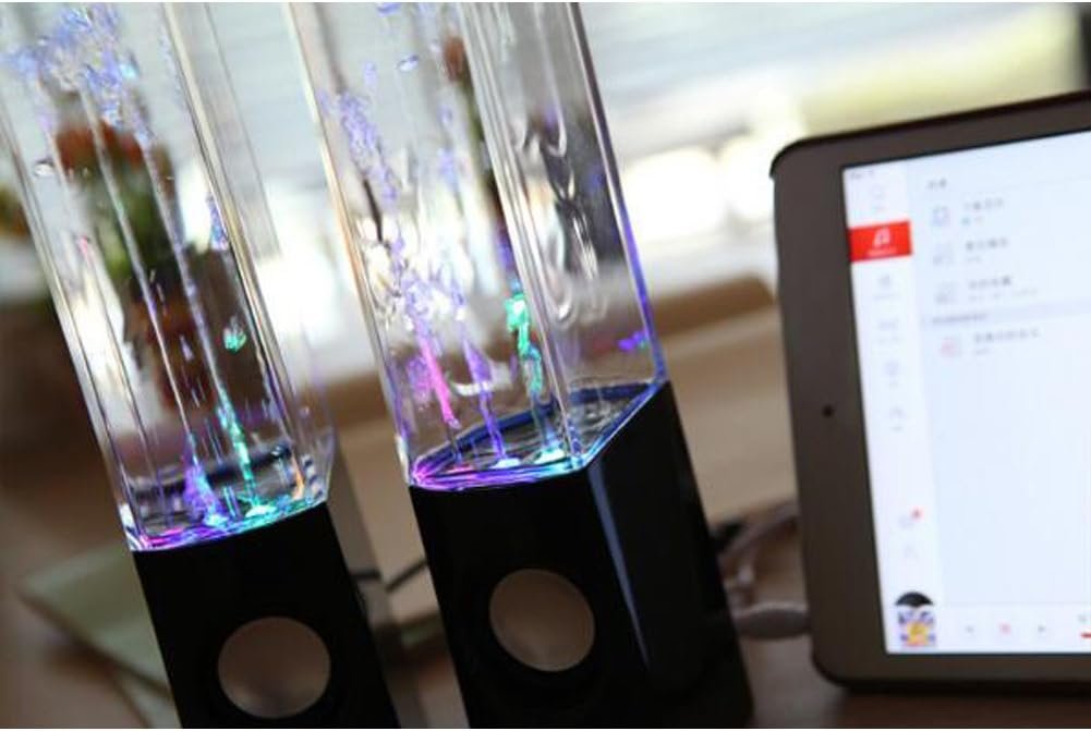 Aolyty Colorful LED Water Speaker with Dancing Fountain Light Show Sound for PC, MP3 Player, Laptops, Smartphone Black - Image 5