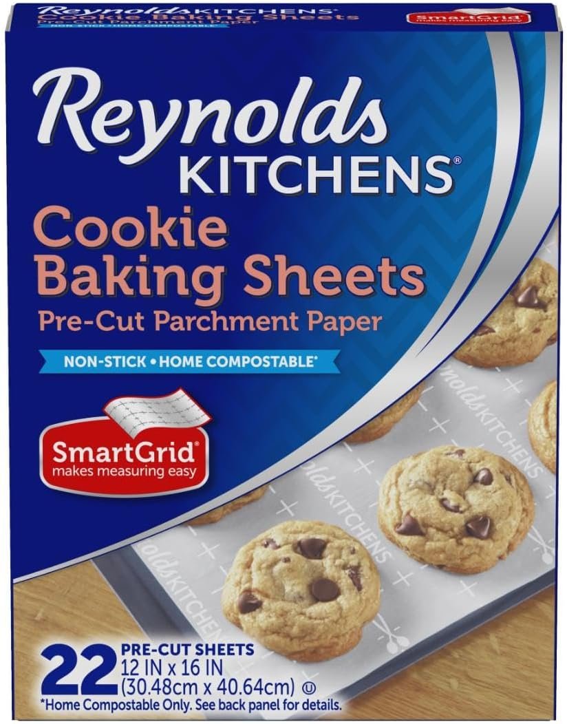 Reynolds Kitchens Cookie Baking Sheets, Pre-Cut Parchment Paper, 22 Sheets (Pack of 1) - Image 2