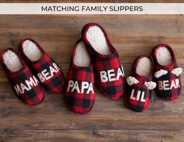 Dearfoams Women’s Christmas Gifts for Mom Cute Matching Family Pajama Mama Bear Slipper - Image 6