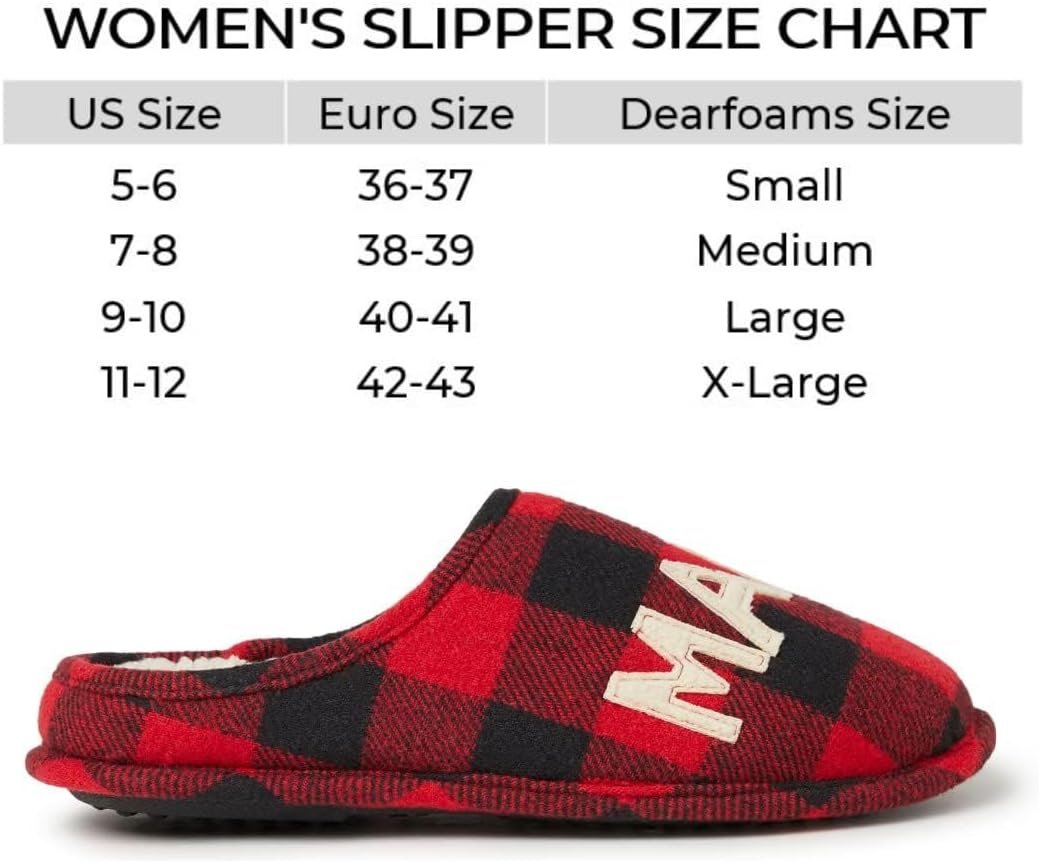 Dearfoams Women’s Christmas Gifts for Mom Cute Matching Family Pajama Mama Bear Slipper - Image 8
