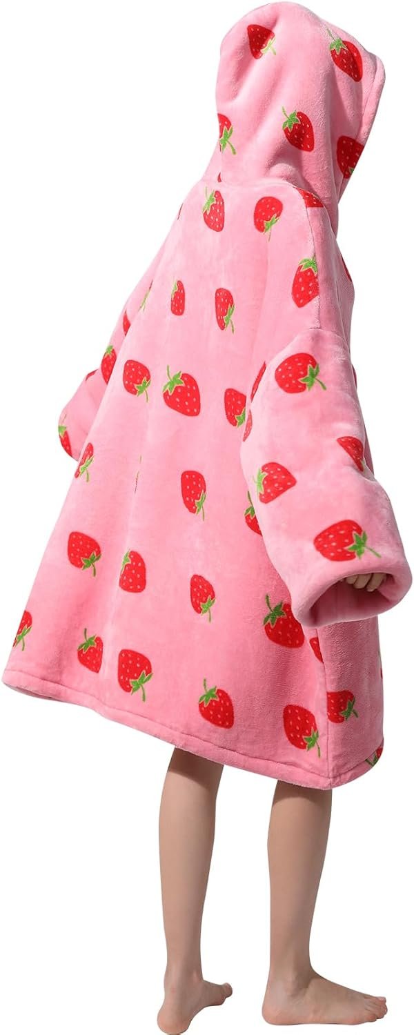 Wearable Blanket is Oversized Fluffy and Comfortable Plush Blanket,Warm Sherpa Sweatshirt,One Size for All - Image 4