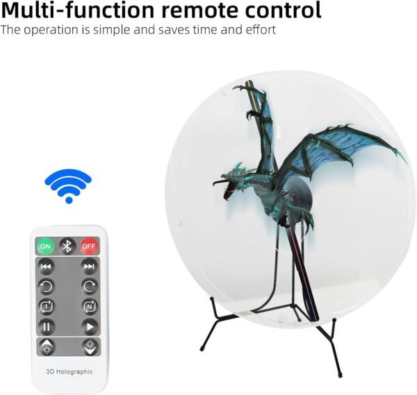 3D Hologram Fan with Cover, 3D Hologram Projector HD LED Advertising Display with Remote and Bluetooth and WiFi,700 Video Library and for Business,Bar,Halloween (58CM Hologram Fan with Cover) - Image 10