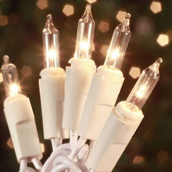Christmas Lights 100 Count Mini Clear Lights 21ft White Wire Christmas Tree String Lights Set for Outdoor Indoor Christmas Decorations Wedding Decorations Valentines Day Decor,UL Certified (21feet) - Image 2