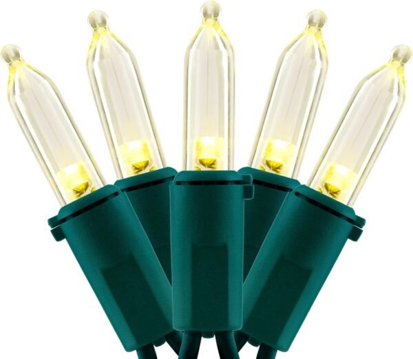 YULETIME 200 Count Warm White LED Christmas Lights, 66 Feet Green Wire UL Certified Commercial Grade Holiday String Light Set (Warm White) - Image 2