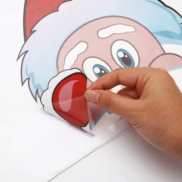 300 PCS 8 Sheet Christmas Snowflake Window Cling Stickers for Glass, Xmas Decals Decorations Holiday Snowflake Santa Claus Reindeer Decals for Party - Image 4