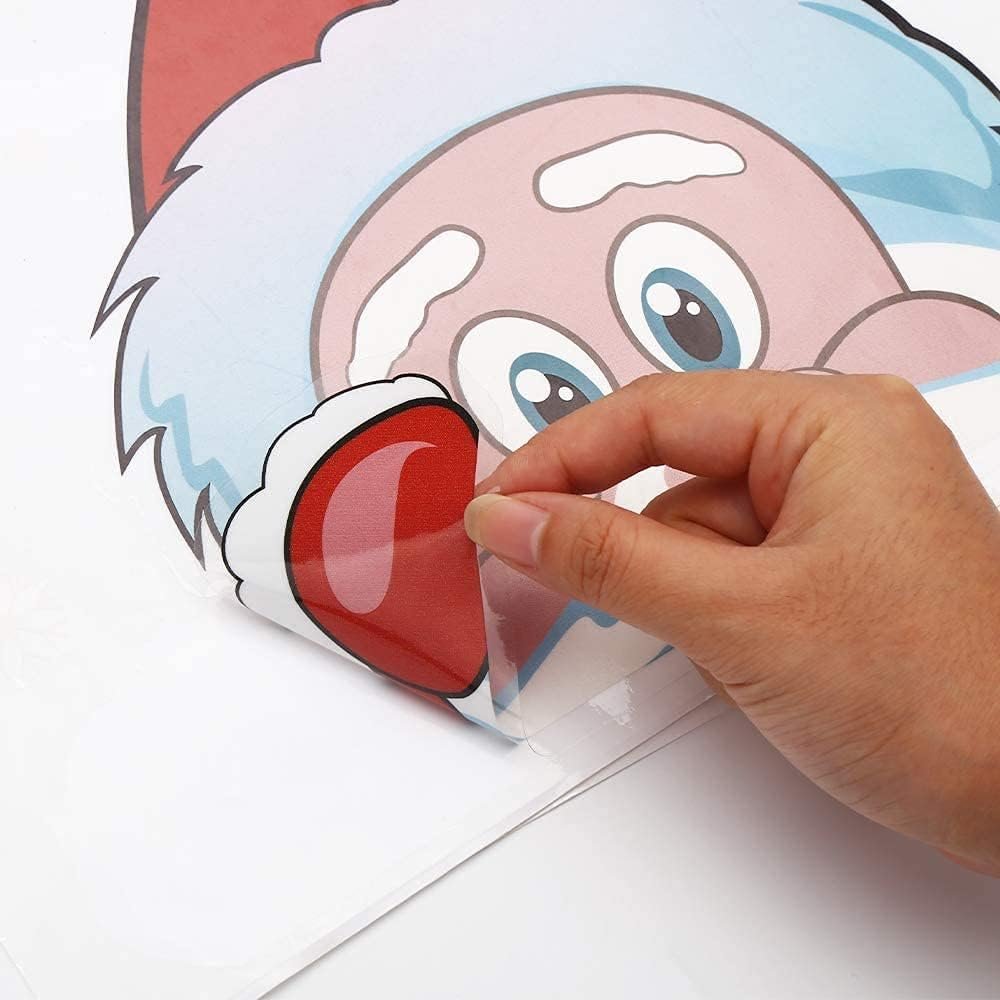 300 PCS 8 Sheet Christmas Snowflake Window Cling Stickers for Glass, Xmas Decals Decorations Holiday Snowflake Santa Claus Reindeer Decals for Party - Image 4