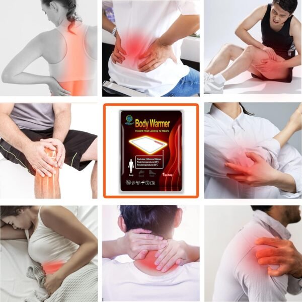 KONGDY 10 Pack Heat Patches Body Warmers, Disposable Heat Therapy Patches Instant Heating Pad, Hot Patches Body Warmer Lasting up to 12-18 Hours - Image 3