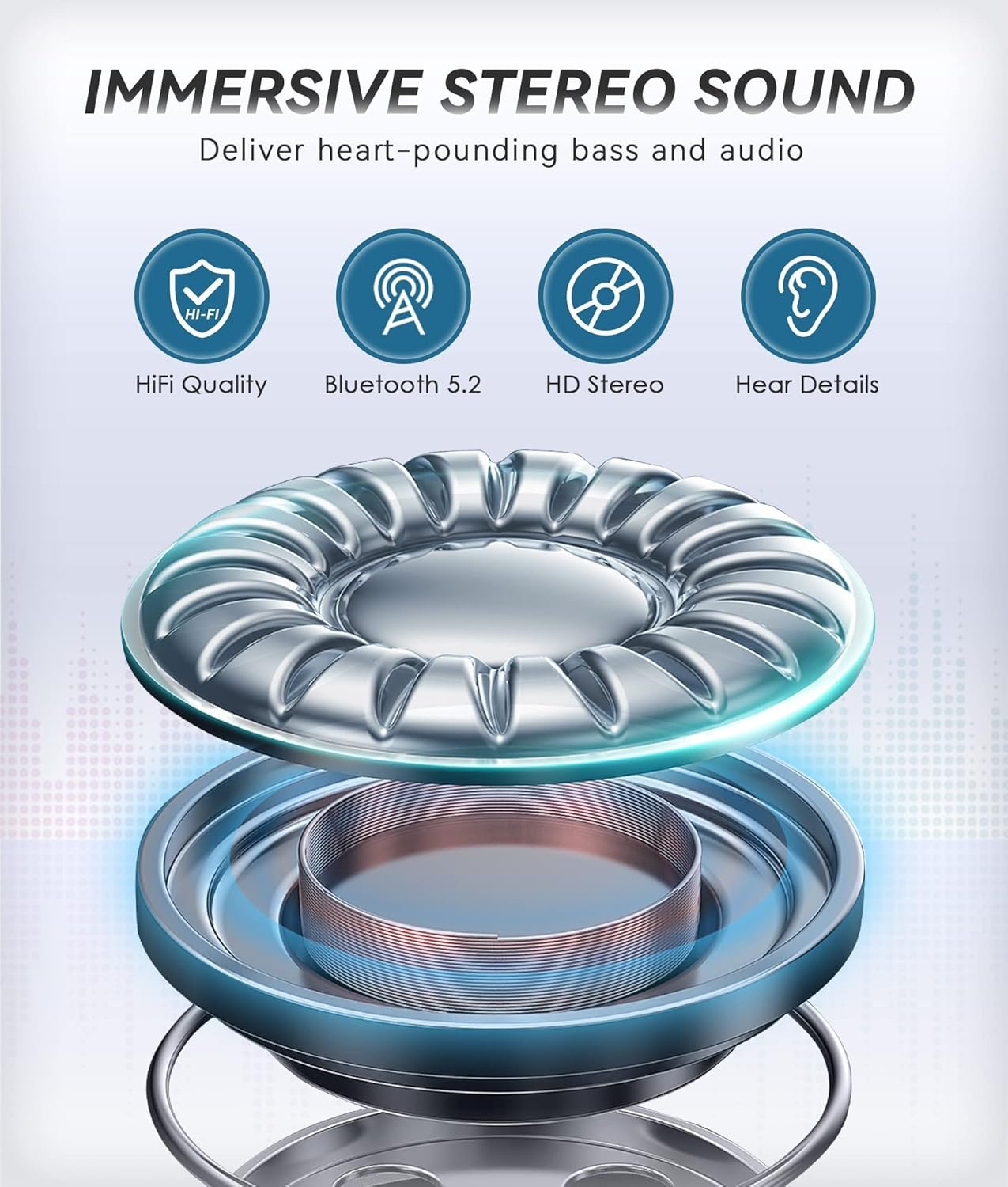 MUSICOZY Bluetooth 5.2 Sleep Headphones, Wireless Headband Headphones with HD Stereo Speakers, Sports Earphones for Sleeping, Running, Yoga, Ideal Gifts for Men, Women, Teens - Image 8