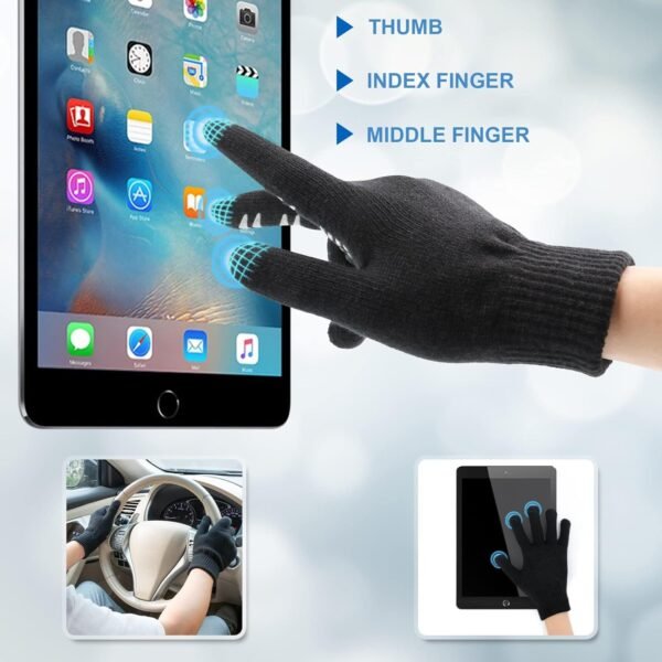 Music Beanie Hat Set - Men's Winter Hat w/Speaker Headphones and Scarf Gloves, for Teens Boys Women Gamer - Image 6