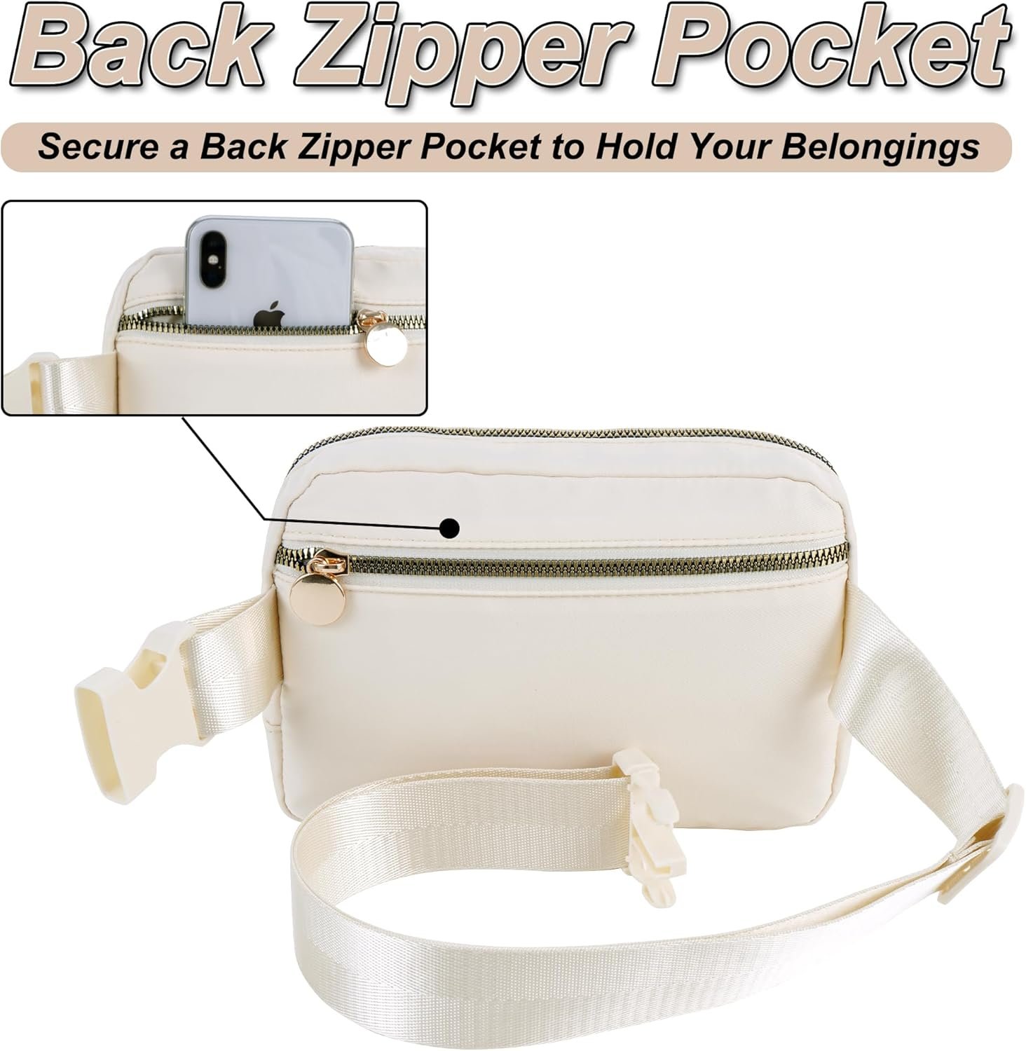 Birthday Gifts for 4 5 6 7 8 9 10 11 12 13 Year Old Girls,Christmas Gifts for Teens Kids Daughter Sister Her,Fanny Pack Crossbody Bag Belt Bag Cute Trendy Stuff | Cream,A - Image 5