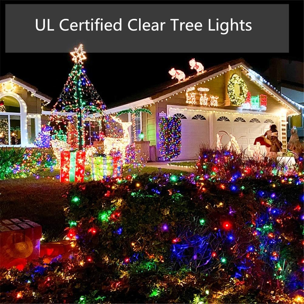 Twinkle Star Christmas Lights Outdoor, 33FT 150 Lights Multicolor Christmas Tree Lights, 120V UL Certified Incandescent Mini String Light for Xmas Decoration, Patio, Holiday, Party, Home - Image 4