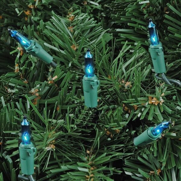 Novelty Lights 100 Light Teal Christmas Mini String Light Set, Green Wire, Indoor/Outdoor UL Listed, 50' Long - Image 6