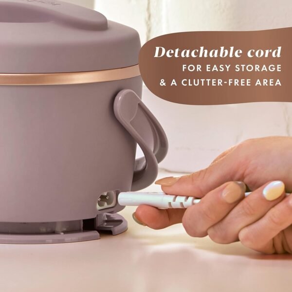 Crock-Pot 20-Ounce Electric Lunch Box, Portable Food Warmer, Blush Pink | Perfect for Travel, Car, On-the-Go | Spill-Free, Dishwasher-Safe - Image 4